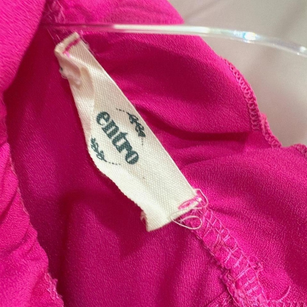 Entro Hot Pink Ruffle Sleeve Blouse Size M - Picture 6 of 6